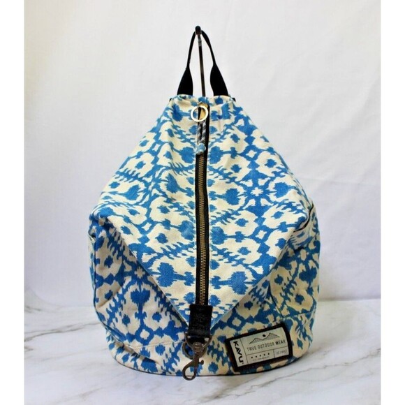 Kavu Free Range Backpack Blue White Aztec Design Outdoor main image 16